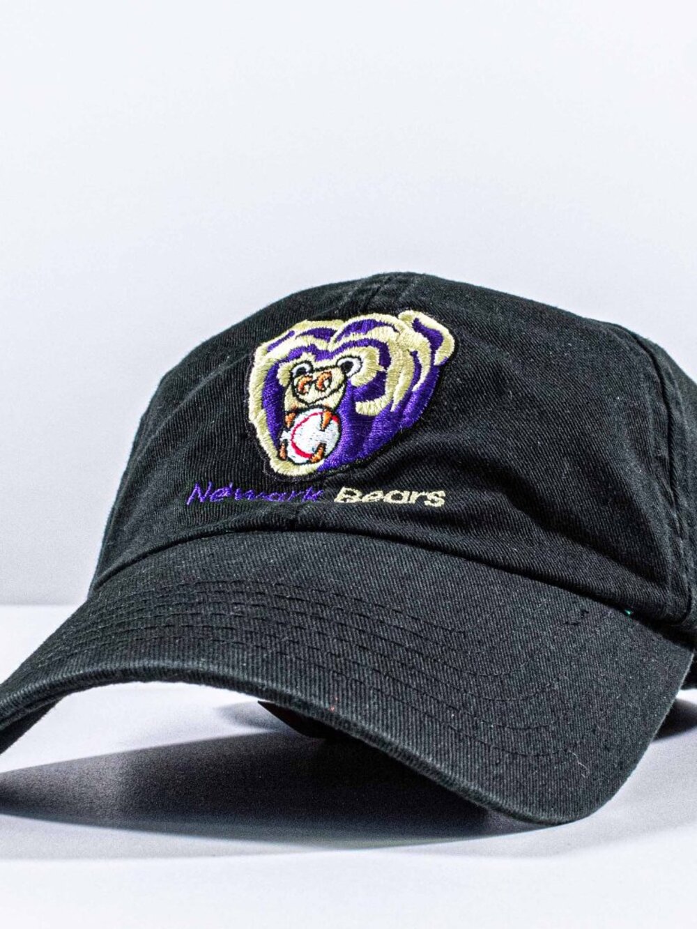 Vintage Newark Bears Hat Adjustable Cap Baseball NJ Minor League Logo Y2K Black